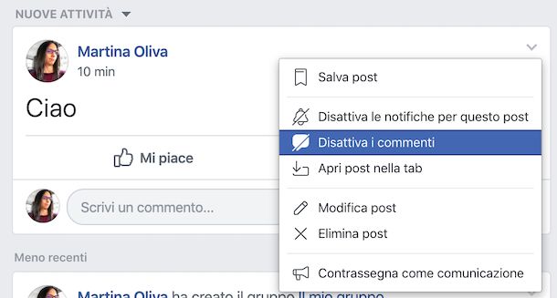 Come Disattivare I Commenti Su Un Post Facebook Salvatore Aranzulla