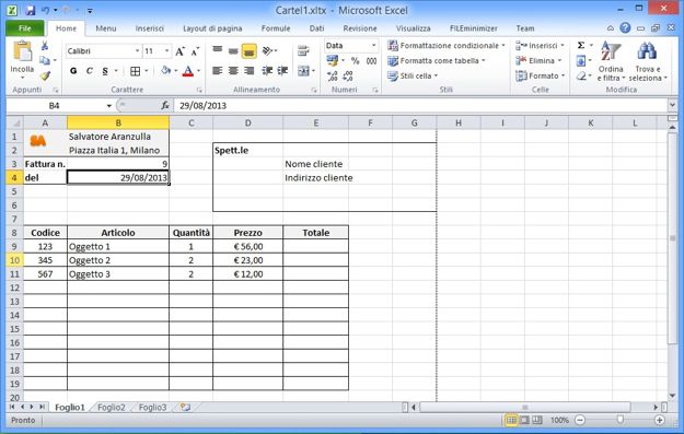 Come Usare Excel Per Fatture Salvatore Aranzulla