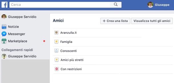 Come Creare Liste Di Amici Su Facebook Salvatore Aranzulla