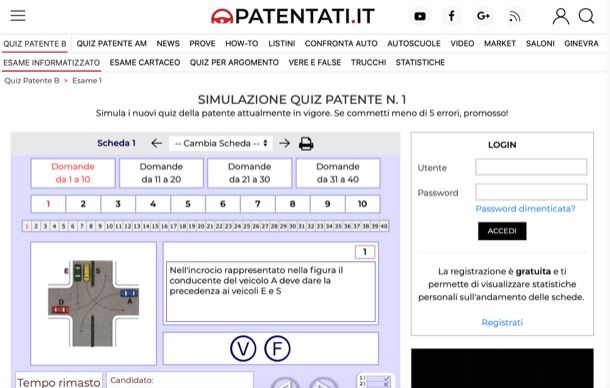 Quiz Patente B 2024-2025 rilasciati dal Ministero - Quiz Patente Online