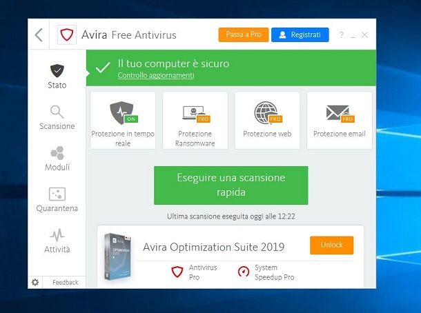 Avira Free Antivirus per Windows