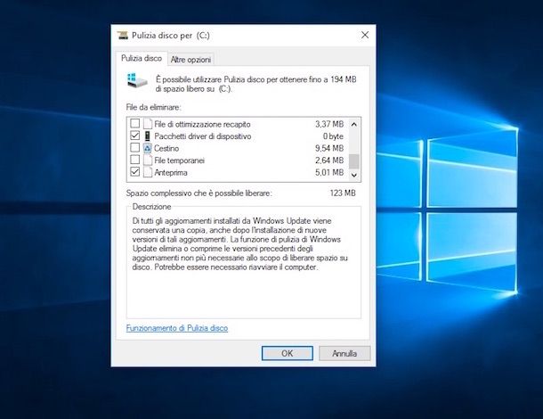 Screenshot Windows.old su Windows 10