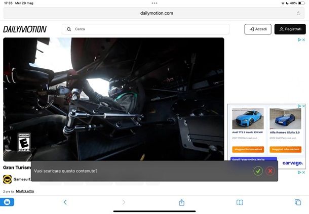 Come scaricare video dal Web su iPad