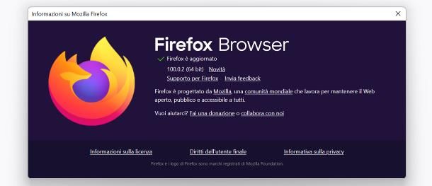Come aggiornare browser: Firefox