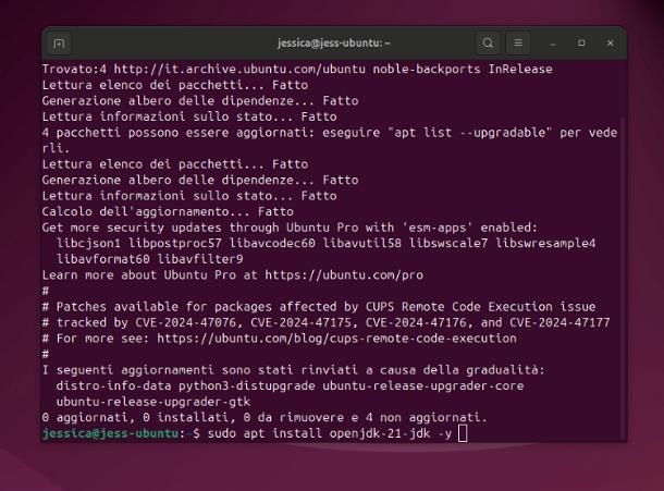 Come installare Java su Ubuntu: OpenJDK