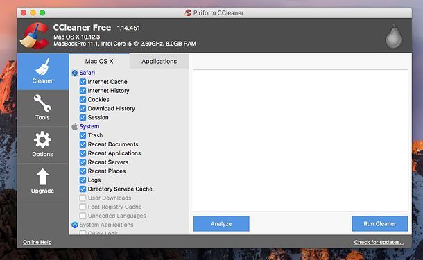 system registery cleaner for mac