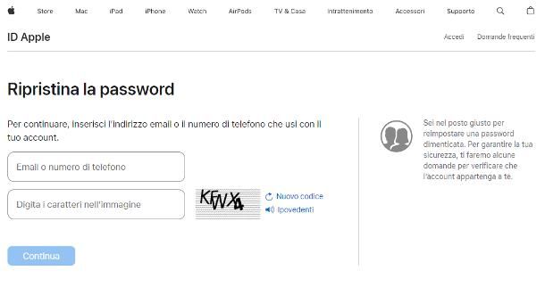 Come bypassare iCloud: ripristino password