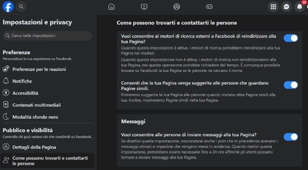 Come impostare la chat della pagina Facebook