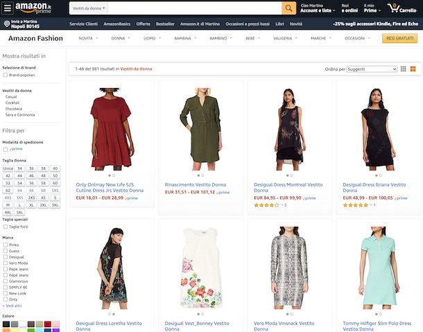 abbigliamento online amazon