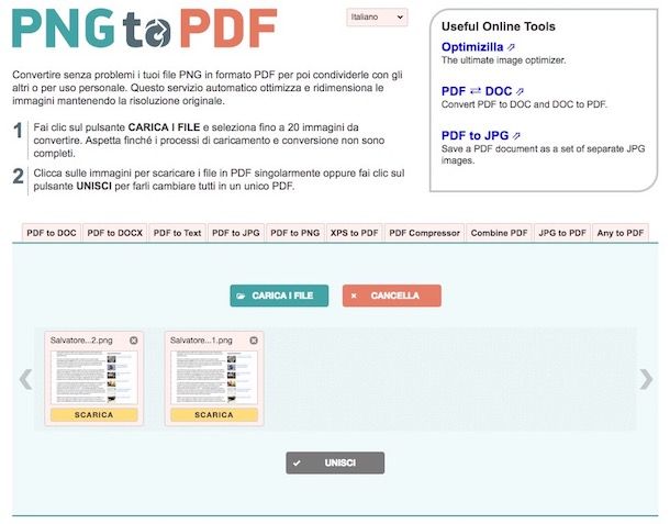 come convertire png in pdf salvatore aranzulla