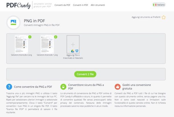 come convertire png in pdf salvatore aranzulla