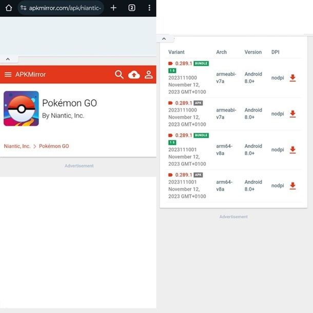 Bundle Pokémon GO APKMirror Android