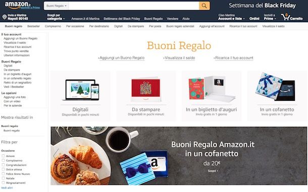 Buono regalo Amazon: come funziona | Salvatore Aranzulla