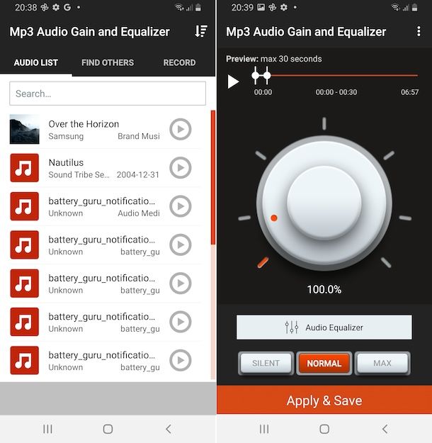 MP3 Audio Gain and Equalizer