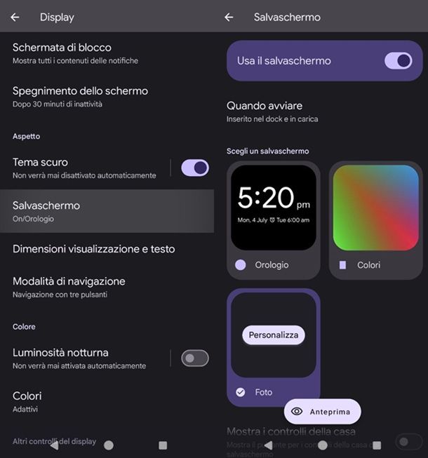 Screensaver Android Salvaschermo creare