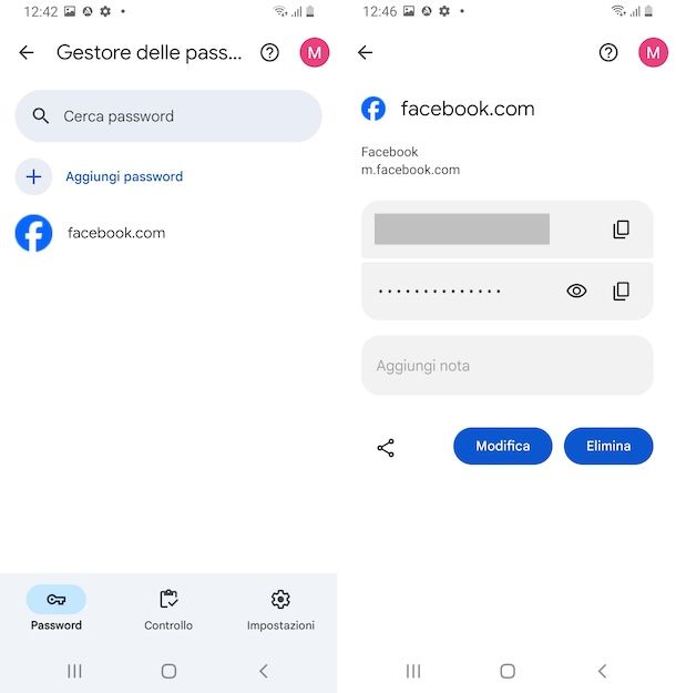 Gestore delle password di Google