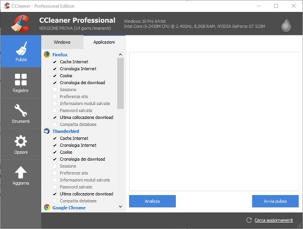 wipe free space ccleaner