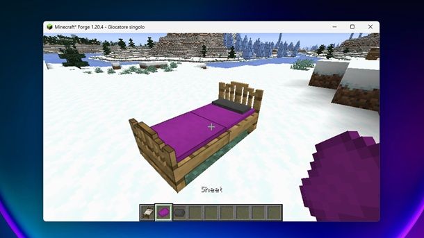 Colorare letto Minecraft Mod