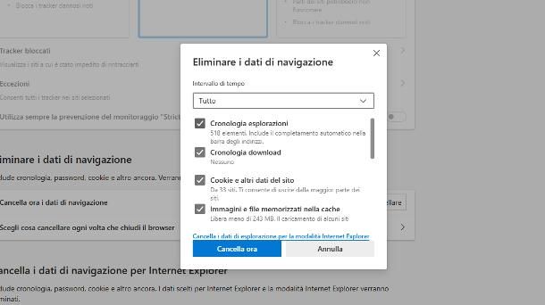 Come eliminare URL dalla cronologia