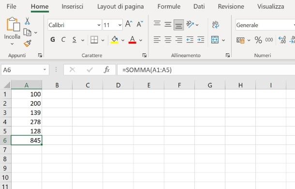 Mostrare le formule su Excel per Windows