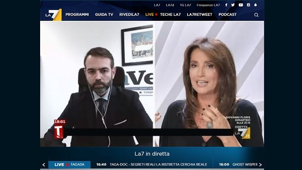 La7 Diretta Streaming TV Browser
