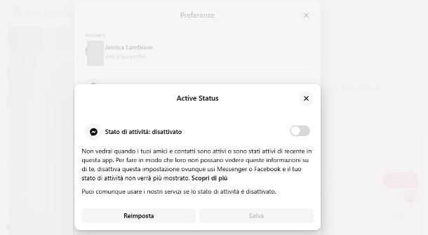 Come disattivare la chat di Facebook