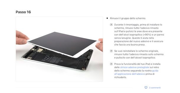 Sostituzione vetro iPad iFixit