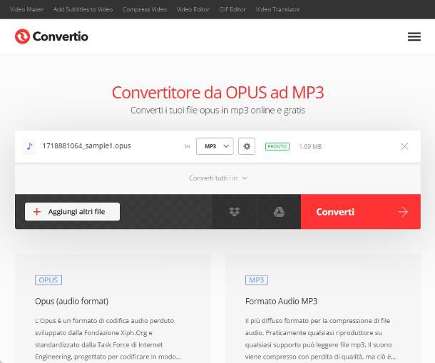 Come aprire file OPUS online o convertirli