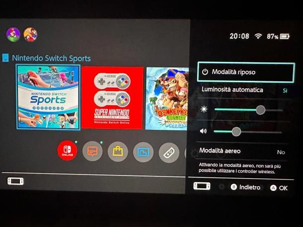 Come spegnere Nintendo Switch da TV