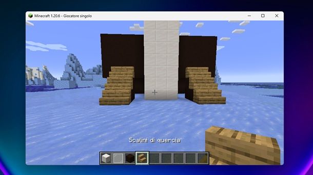 Scalini di quercia Minecraft retro casa moderna