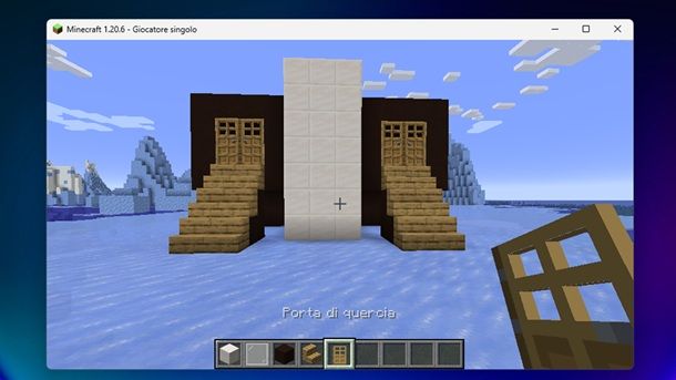 Entrata sul retro casa moderno Minecraft