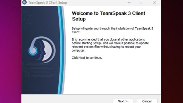 Scaricare e installare TeamSpeak Client Windows 11