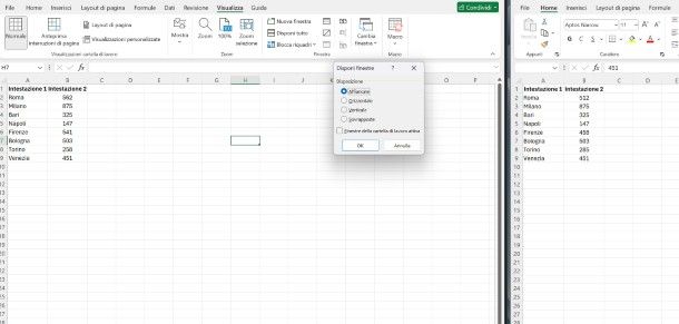 Come confrontare due file Excel diversi