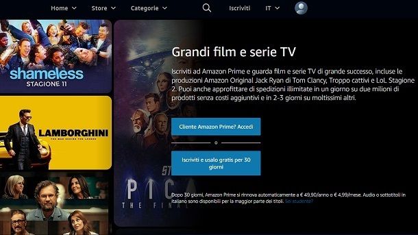 Amazon Prime Video film completi