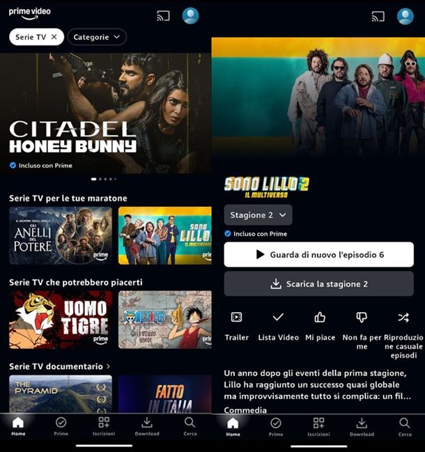 Come scaricare serie TV da Amazon Prime Video