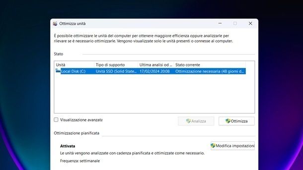 Soluzioni integrate potenziare prestazionik PC Windows 11