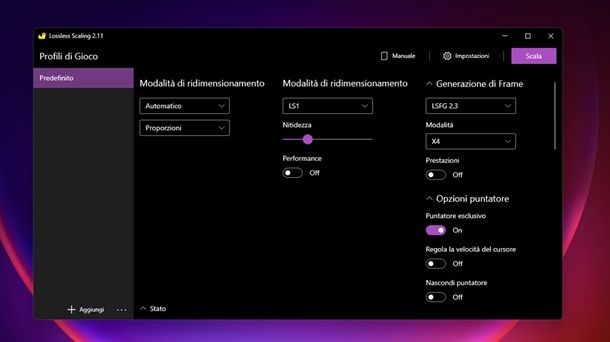 Lossless Scaling Programmi per potenziare giochi PC