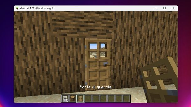 Porta in legno Minecraft