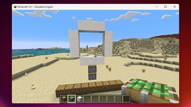 Struttura base porta 3x3 Minecraft