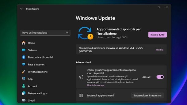 Importanza degli aggiornamenti Windows Update Windows 11