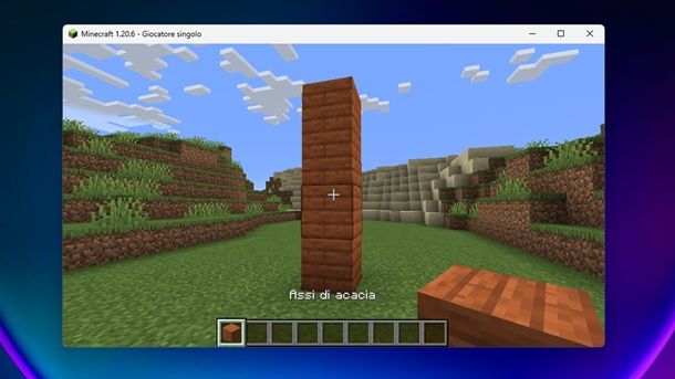 Blocchi supporto Minecraft aereo