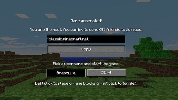 Giocare a Minecraft Premium dal Web