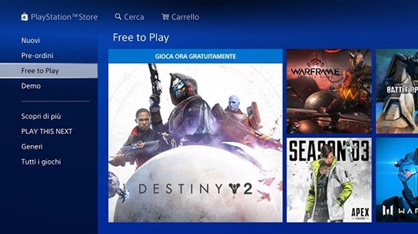 Scaricare giochi gratis PS4