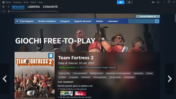 Come scaricare giochi gratis Steam