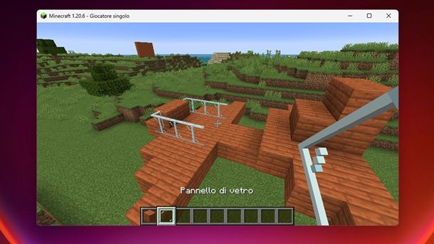 Pannello di vetro anteriore Minecraft