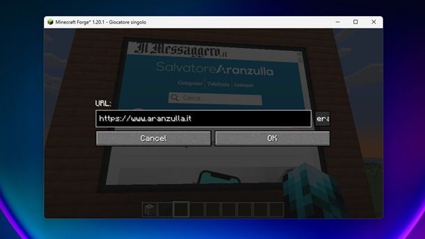 TV funzionante Minecraft Web Browser
