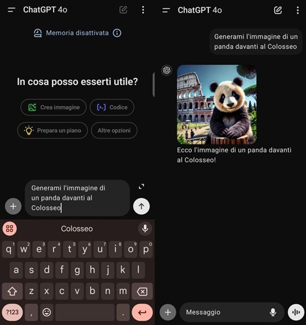 App creare immagini ChatGPT