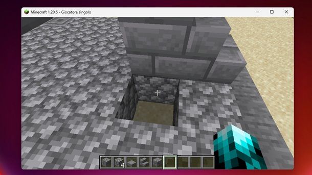 Buco base struttura Minecraft