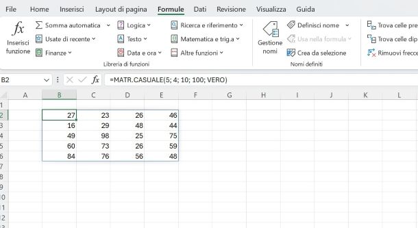 Come sorteggiare su Excel