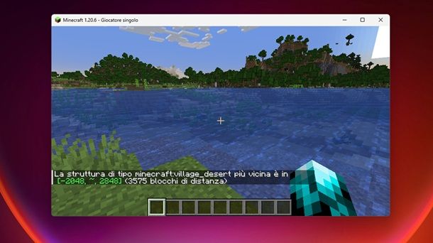 Come trovare un villaggio su Minecraft Java comando